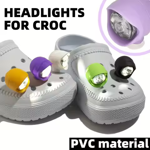 2pcs Shoe Lights Charms Brighten Up Your Outdoor Activities With The LED Headlight Shoe Light, Footw