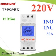Timer TM929 Analog Screen Type 1NO 1NC ON-OFF 15 Minutes 24h AC 220V Model TM929BKL-30A