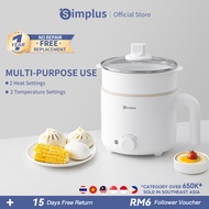 Simplus Electric Cooker Cooking Pot 1.7L Mini Multi-Use 2 Adjustable Levels Hot Pot Simmer Soup Porr