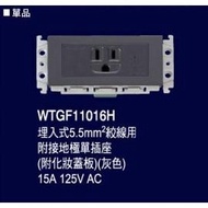 Panasonic International Brand WTGF1101H, 1 Ground Plug (For 2.0) General Use, WTGF11016H, 1 5.5) Kit