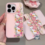 Cute Pink Cat Girl Flowers Phone Case For Vivo Y04 Y04S Y03 Y03T Y02 Y02A Y02T Y02S Y01A Y01 Y5S Y3S
