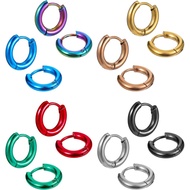 8 Pairs Titanium Steel Small Hoop Earrings for Men Women Multicolor Cool Hoop Earrings Cartilage Hel