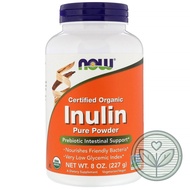 ✅ NOW Foods, Certified Organic Inulin, Prebiotic Pure Powder, Nemechek, Nemechek's, Nemecheks, 8 oz 