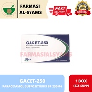 GACET-250 PARACETAMOL SUPPOSITORIES BP 250MG (1 BOX)