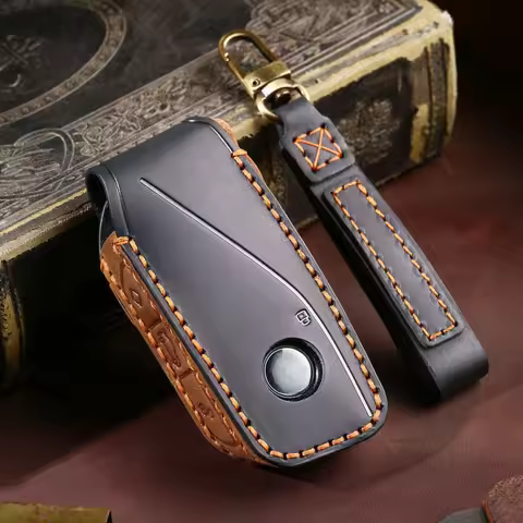 Leather Car Key Cover Keychain Holder Case Protector for BMW I7 X7 G07 LCI IX I20 X1 U11 7 Series G7