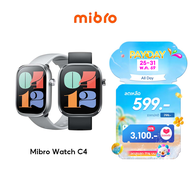 Mibro Watch C4 สมาร์ทวอทช์ โทรได้ วัสดุโลหะ กันน้ำ 2ATM ลื่นไหล 60Hz หน้าจอใหญ่ 2.01 นิ้ว -12M