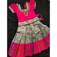 Indian Traditional Girls Wear Pavadai Sattai / Lehenga Choli / Skirt Blouse for Diwali Deepavali