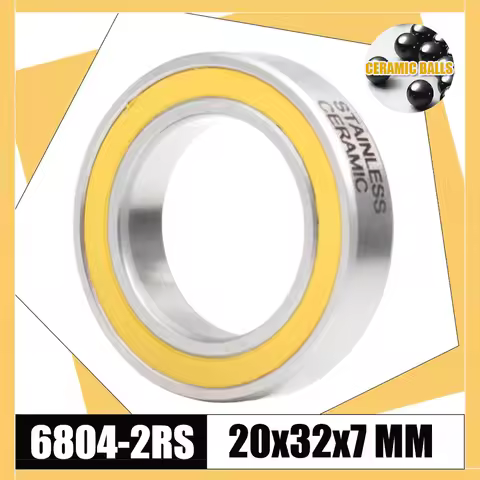 6804-2RS Stainless Bearing 20*32*7 mm ( 1 PC ) ABEC-3 6804 RS Bicycle Hub Front Rear Hubs Wheel 20 3