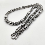 C10 Necklace Braided Hoop Hijab Large Size 10 Mm Length 29 Inches Genuine Stainless Steel Big Noodle