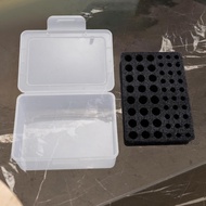 [mcfsnzwtxz1bw] AA And AAA Battery Case, Holds 30 AAA And 24 AA, Portable Outdoor Foam Organizer,