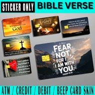 BIBLE VERSE QUOTE Card Sticker - Vinyl Matte Laminated Waterproof Scratch Proof