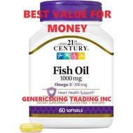 [BEST VALUE FOR MONEY] OMEGA 3 FISH OIL 1000MG X 60 SOFTGELS