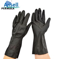 ANSELL, AlphaTec 29-865, Neoprene Industrial Glove, Black