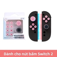 Nút Bấm Silicon Cho Cần Điều Khiển Nintendo Switch 2 Với Miếng Dán Nút - Phụ Kiện Tương Thích Với Sw