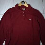 polo shirt lacoste lengan panjang ori second