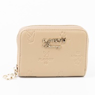 PLAYBOY รุ่น Mimiu Zip Wallet กระเป๋าสตางค์ซิป รหัส ST-WA254PB115 ดีไซน์ปั๊มนูนโลโก้ Bunny สี Vanill