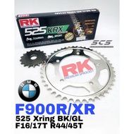 RK Sprocket Set BMW F900R F900XR New GB KRX X-Ring Black Gold Chain Rantai Xring 525 900XR 900R Gear