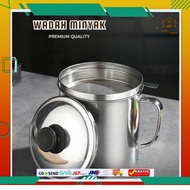 Oil Pot Stainless Steel Oil Filter Container Oil Filter Cup Filter Holder/