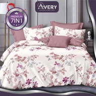 CADAR COMFORTER 5D (7IN1) WITH COMFORTER 100% COTTON BEDSHEET QUEEN/KING READY STOCK IN MALAYSIA