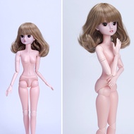 60cm Bjd Doll 21 Movable Joint 3D Eye Detachable Hair Cover 13 Girl Fashion Dress Up Nude Mid-length