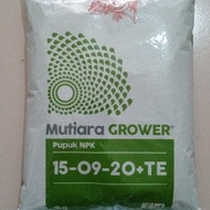 pupuk npk meroke 15-09-20+te 1 kg grower hijau bkn biru pak tani mkp - repacking100gr