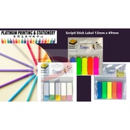 Scripti Sticking Notes Label 12mm x 49mm (20sheets/pad x 5 pads)