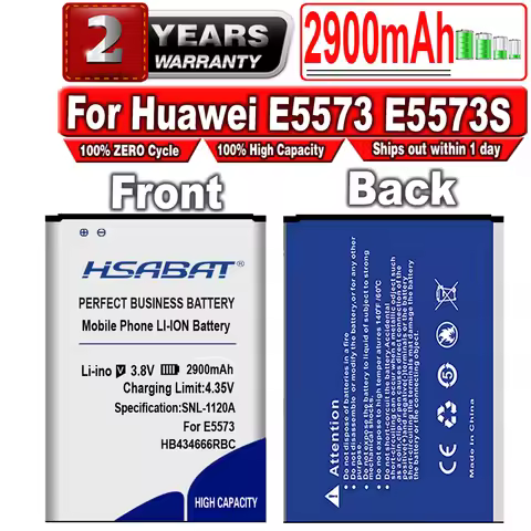 HSABAT HB434666RBC 2900mAh Battery for Huawei E5573 E5573S E5573S-32 E5573S-320 E5573S-606 E5573S-80