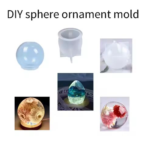 1PC DIY Drop Glue Mold High Transparency Sphere Hemisphere Egg Sphere Non Grinding Silicone Mold Mak