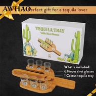 AWHAO Shot Glasses Holder Shot Glasses Serving Tray for Bar Restaurant Nightclub