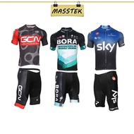 MASSTEK @Johor Cycling Jersey MTB Men Short Sleeve SKY Cycling Pants GCN Cycling Jersey Set APL