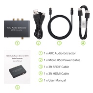 VAORLO HDMI ARC Audio Extractor Audio Return Channel Adapter DAC HDMI Optical SPDIF Coaxial to RCA 3