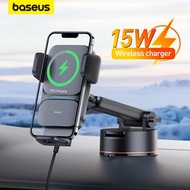 Baseus 15W Automatic Alignment Car Phone Holder Wireless Charger Mount