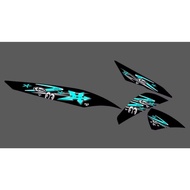 Transparent striping sticker Mio j and GT custom Lis arai mata