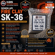 Refractory Cement Fire Clay SK-36 5Kg – Fire Resistant Cement 1450°C Adhesive Brick Fire Furnace Fur