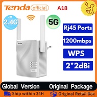 Tenda WiFi Repeater AC1200 Dual Band 2.4G 5GHz Signal Expansion Booster Wireless Range Extender support WPS function Plu