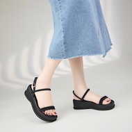 Giày Sandal Nữ MWC E135 - Giày Sandal Nữ Quai Ngang Mảnh Đế Bằng Cao 5CM Trẻ Trung Năng Động