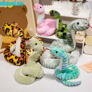 MIQUEL Snake Plush Toy, Sticking Tongue Colorful Boa Plush Doll, Kids Toy Coiled Fluffy Stuffed Anim