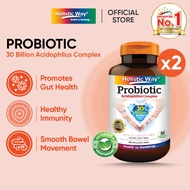 [Bundle of 2] Holistic Way Probiotic Acidophilus Complex 30 Billion - 30 Veg Capsules x 2 (Healthy G