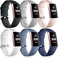 Nofeda 6 Pack Bands Compatible with Fitbit Charge 4 / Charge 3 / Charge 3 SE, Sports Waterproof Replacement Wristbands Straps Accessories for Women Men Large