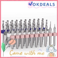 OKDEALS PCB Drill Bits Punch Tool PCB Twist Drill Wood CNC Drill Carbide CNC Milling Cutter