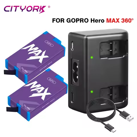 1860mAh For Go Pro Gopro Max GOPRO Hero MAX 360° Battery Gopro Hero Max Action Camera Batteries Acce