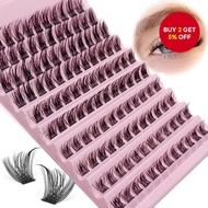 D Curl Eyelash Extensions 120 Pcs , Volume Cluster Lashes for DIY Home Use, Professional Look