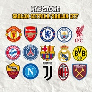 Iron-on screen printing, dtf screen printing, European football club patch, screen printing size 7-8