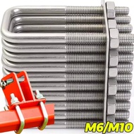 Stainless Steel Bolt Pipe Clamps with Plate Baffles Square Tube Conduit Bracket Mount Tool M6/M10 Ri