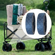[lzdxwcke3pu] 5 Inch Wagon Cart Wheel Replacement Part Heavy Duty Wear Resistant for Folding Utility