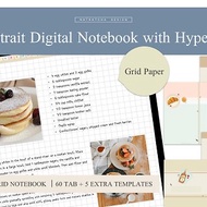 數碼 Portrait Digital Notebook (Grid Paper) for Goodnotes, Notability etc.