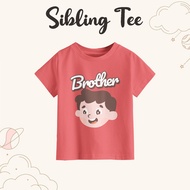Kaos Couple Anak Laki laki Perempuan Warna Blush Red