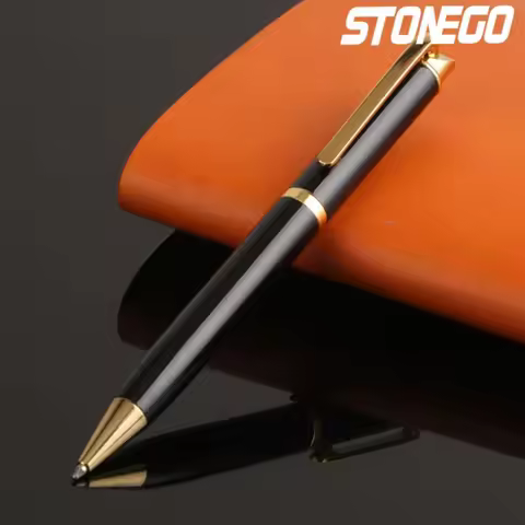 STONEGO Metal Spinning Ballpoint Pen Medium Nib (1.0mm) Point Refillable Roller Ball Pen