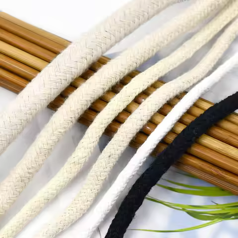 10/20M 4-10mm 16 Shares Twisted Cotton Cord Clothes Hat String Rope Bag Home Textile Decor Macrame C