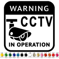 x2 Warning CCTV In Operation Vinyl Decal Stickers Car Window Video Camera Taping